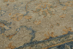 3x5 Gray, Beige, Aqua Color Hand Knotted Afghan Oushak Wool Transitional Oriental Rug