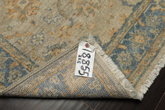 3x5 Gray, Beige, Aqua Color Hand Knotted Afghan Oushak Wool Transitional Oriental Rug