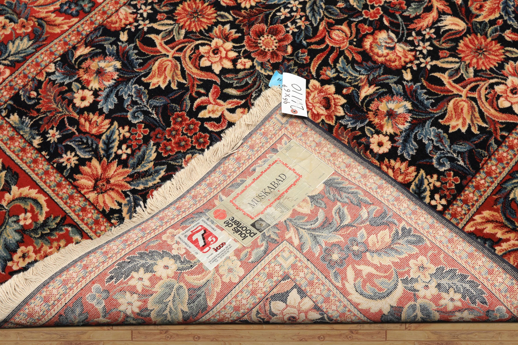 4x6 Midnight Blue, Burnt Orange, Ivory Color Machine Made Persian New Zealand Wool Traditional Oriental Rug