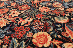 4x6 Midnight Blue, Burnt Orange, Ivory Color Machine Made Persian New Zealand Wool Traditional Oriental Rug