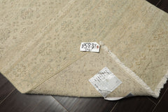 3x5 Gray, Beige, Muted Earth Tones Color Hand Knotted Afghan Oushak Wool Transitional Oriental Rug