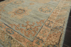 3x5 Mint, Blush, Beige Color Hand Knotted Afghan Oushak Wool Transitional Oriental Rug