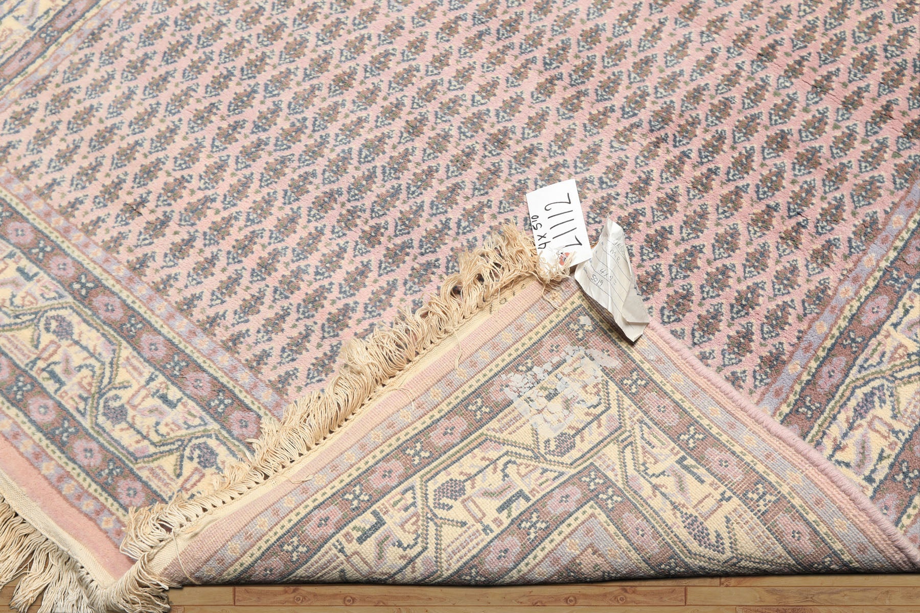 4x6 Lilac, Ivory, Slate Color Hand Knotted Persian Wool Traditional Oriental Rug