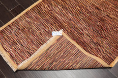 4x6 Gold, Rust, Beige Color Hand Knotted All-Over 100% Wool Traditional Oriental Rug