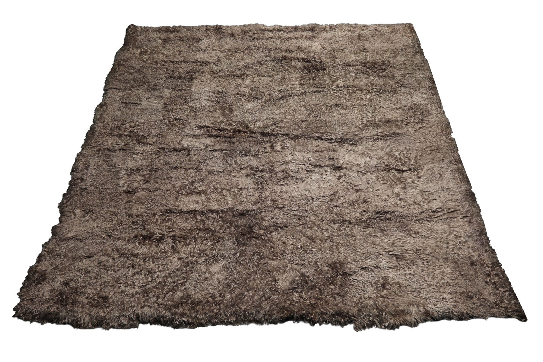 Square Brown, , Color Machine Made Shag Polyster Contemporary Oriental Rug