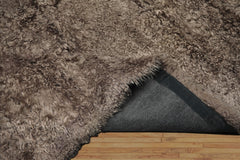 Square Brown, , Color Machine Made Shag Polyster Contemporary Oriental Rug