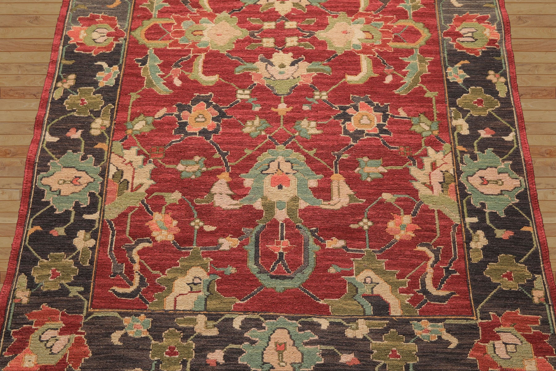 4x6 Wine, Gray, Aqua Color Hand Knotted Soumak Wool Traditional Oriental Rug