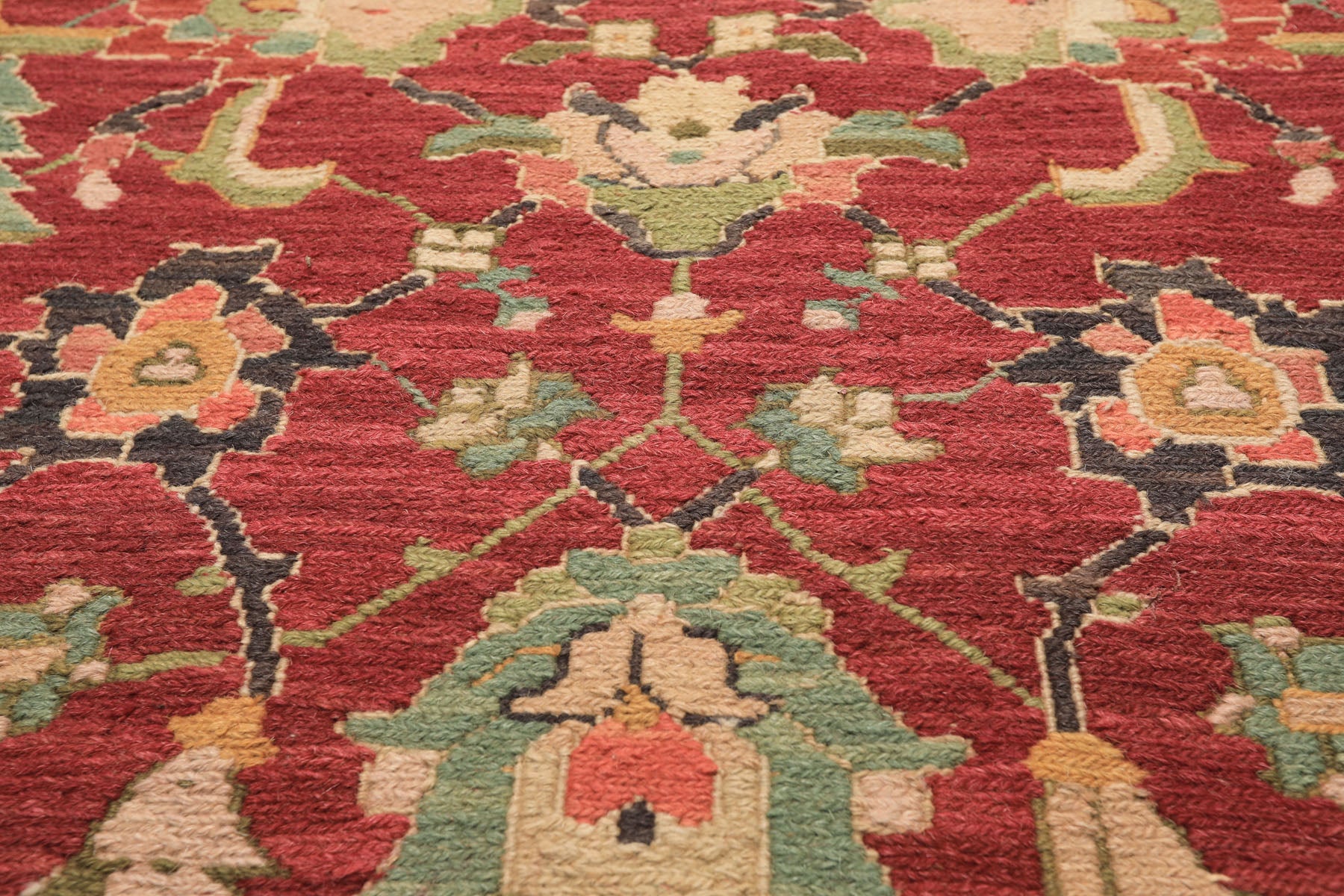4x6 Wine, Gray, Aqua Color Hand Knotted Soumak Wool Traditional Oriental Rug