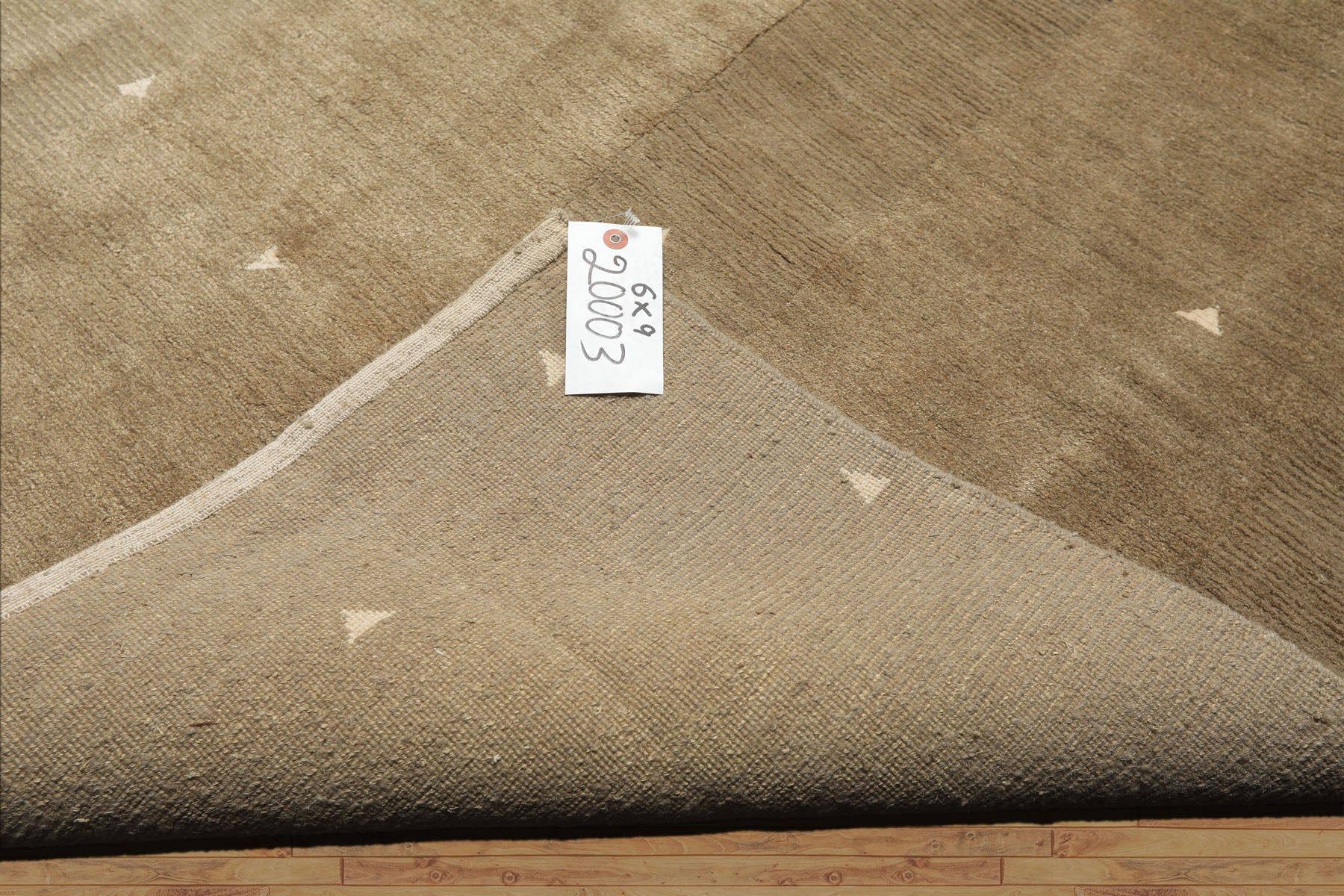 Multi Size Moss Gray Brown Color Hand Knotted Tibetan Wool & Silk Modern & Contemporary Oriental Rug