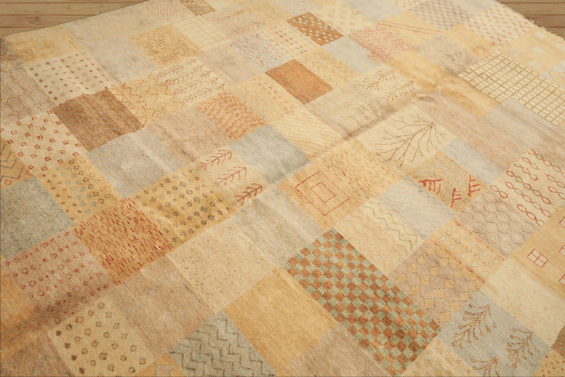 8x10 Beige, Tan, Gray Color Hand Knotted Peshawar Wool Transitional Oriental Rug