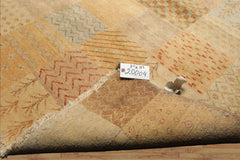 8x10 Beige, Tan, Gray Color Hand Knotted Peshawar Wool Transitional Oriental Rug