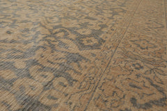 10x14 Beige, Blue, Muted Earth Tones Color Hand Knotted Antique Reproduction 100% Wool Traditional Oriental Rug