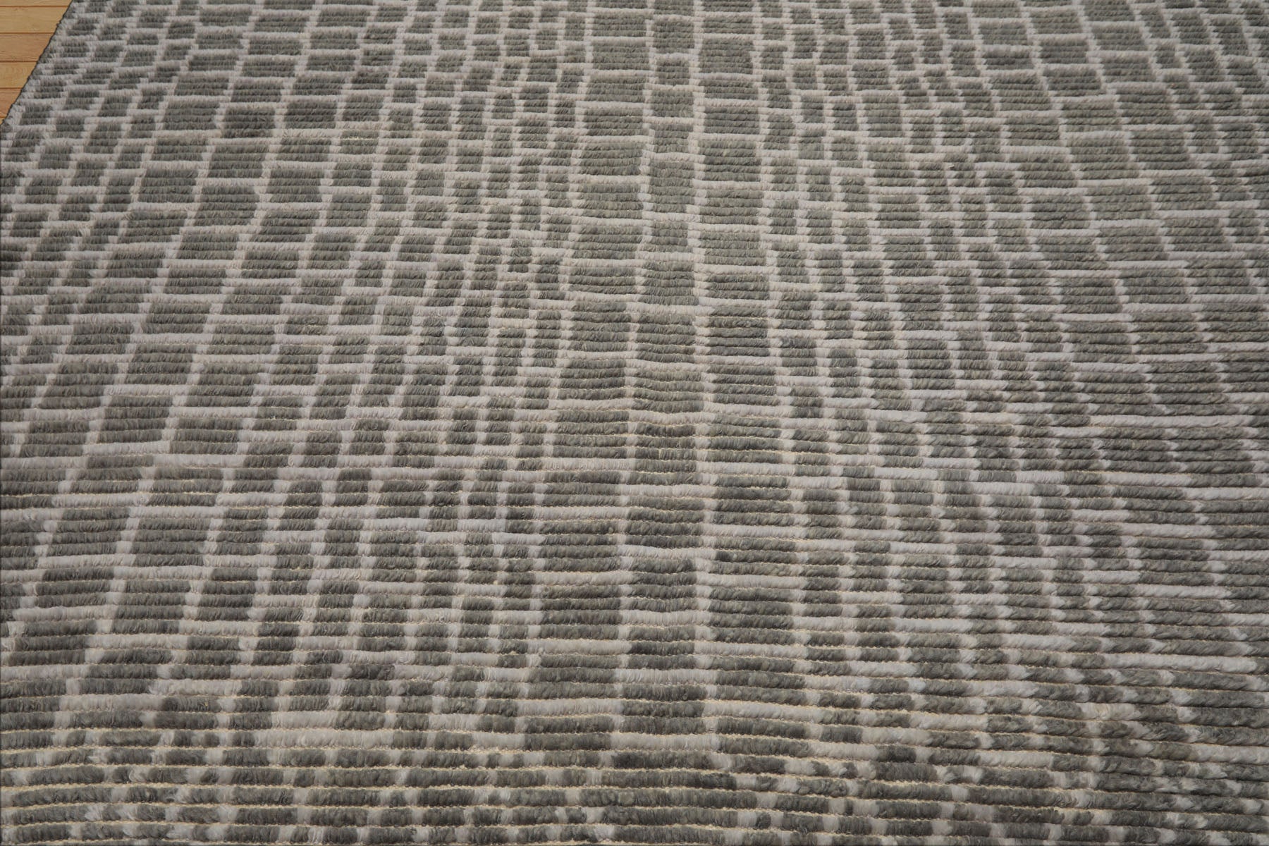 8x10 Tone on Tone Blue, , Color Hand Knotted Morrocan Wool Modern & Contemporary Oriental Rug