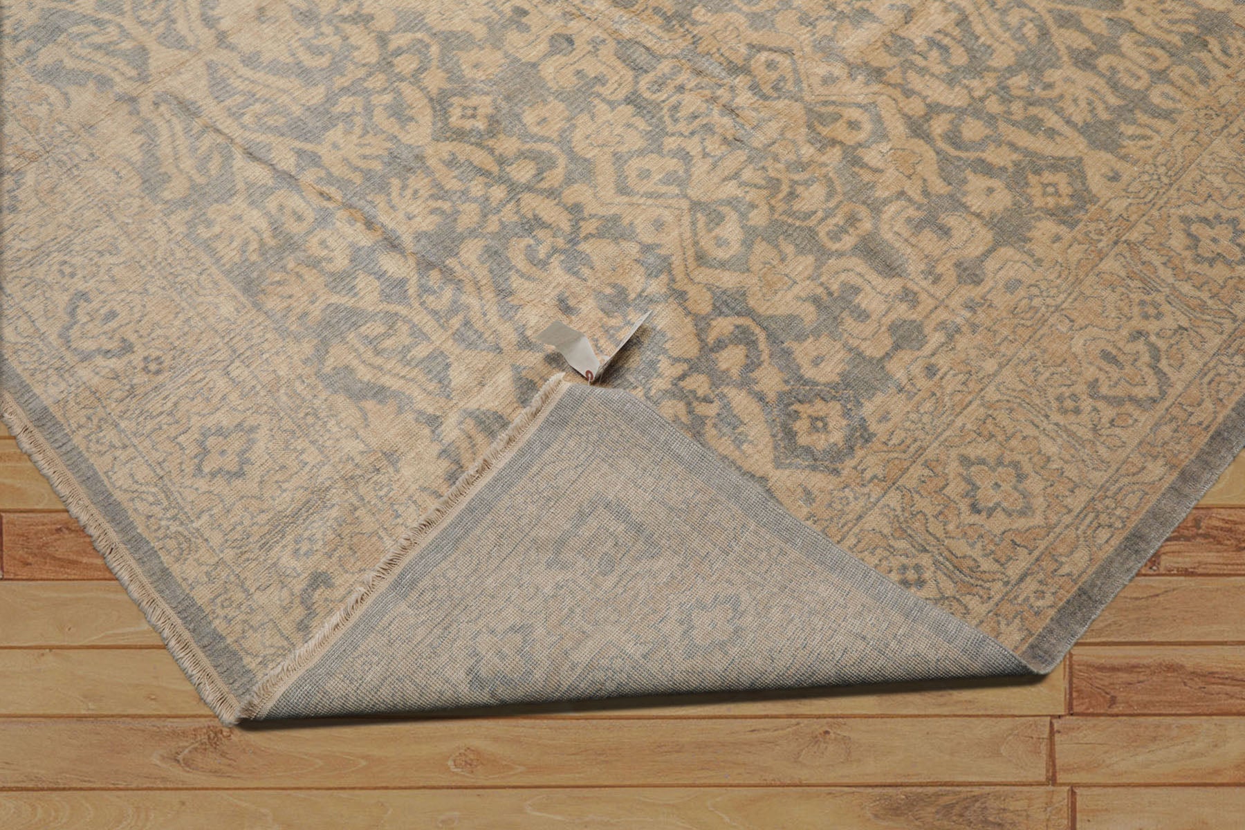 10x14 Beige, Blue, Muted Earth Tones Color Hand Knotted Antique Reproduction 100% Wool Traditional Oriental Rug