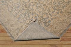 10x14 Beige, Blue, Muted Earth Tones Color Hand Knotted Antique Reproduction 100% Wool Traditional Oriental Rug