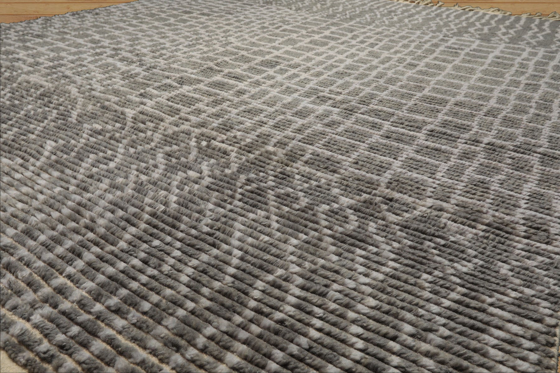 8x10 Tone on Tone Blue, , Color Hand Knotted Morrocan Wool Modern & Contemporary Oriental Rug