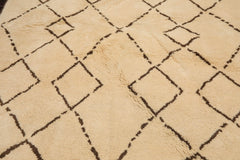 6x9 Ivory, Brown, Color Hand Woven All-Over 100% Wool Traditional Oriental Rug