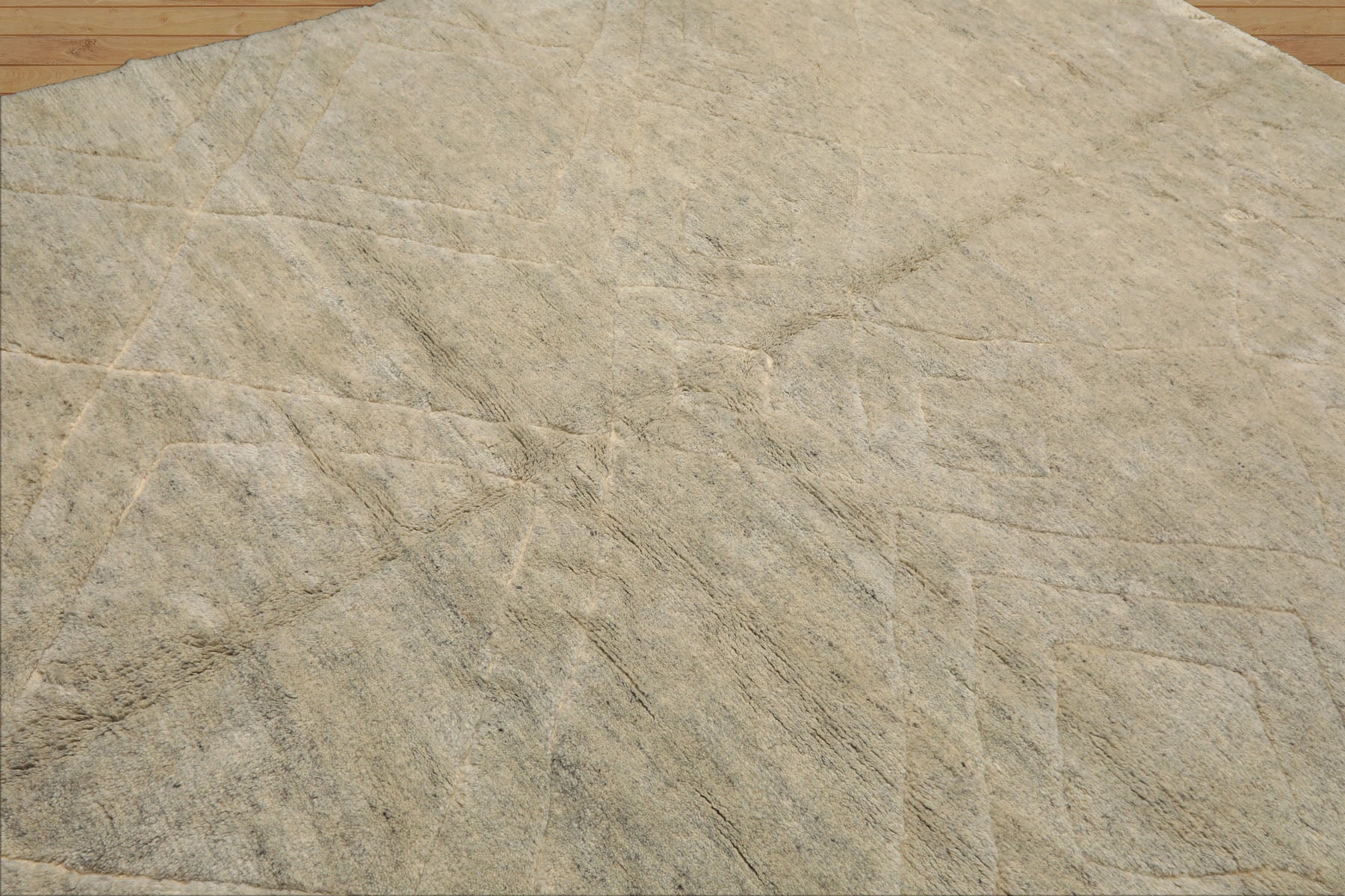 8x10 Beige, Gray, Color Hand Knotted Moroccan Wool Modern & Contemporary Oriental Rug