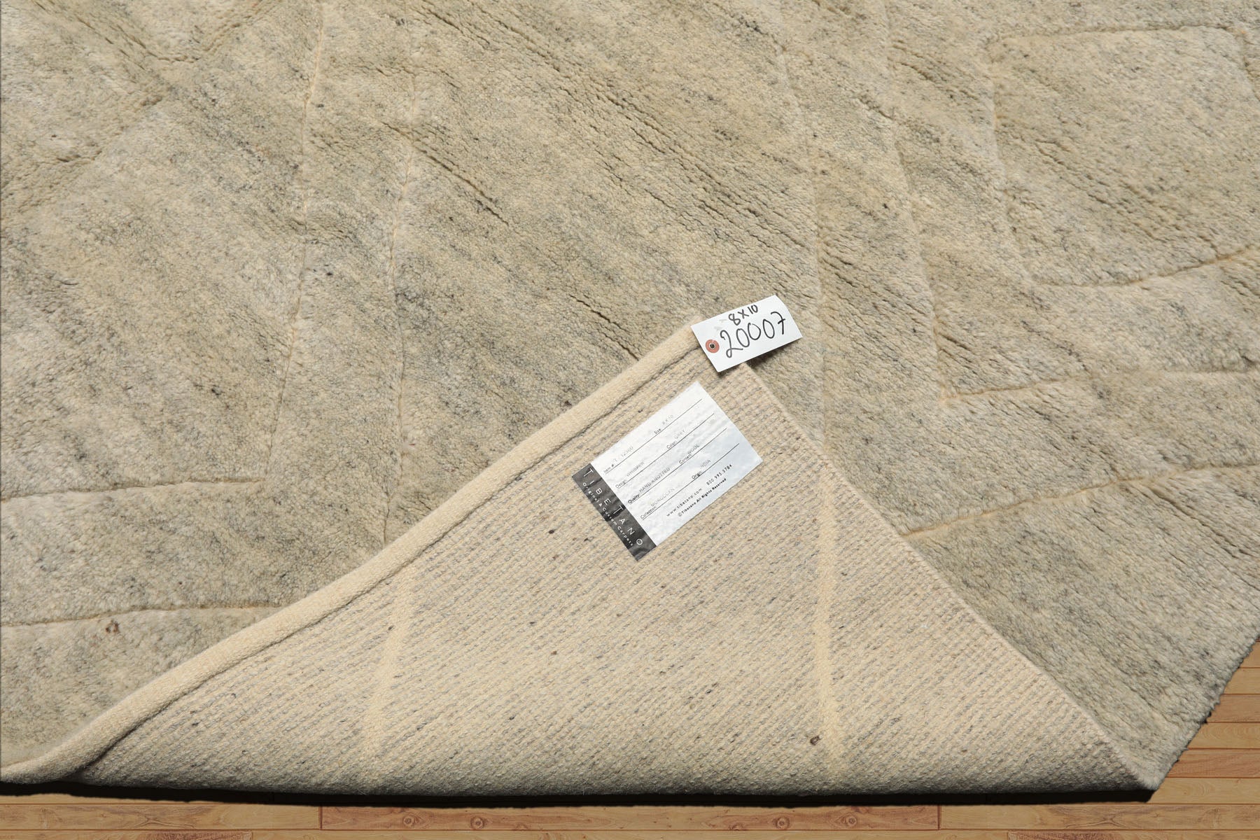 8x10 Beige, Gray, Color Hand Knotted Moroccan Wool Modern & Contemporary Oriental Rug