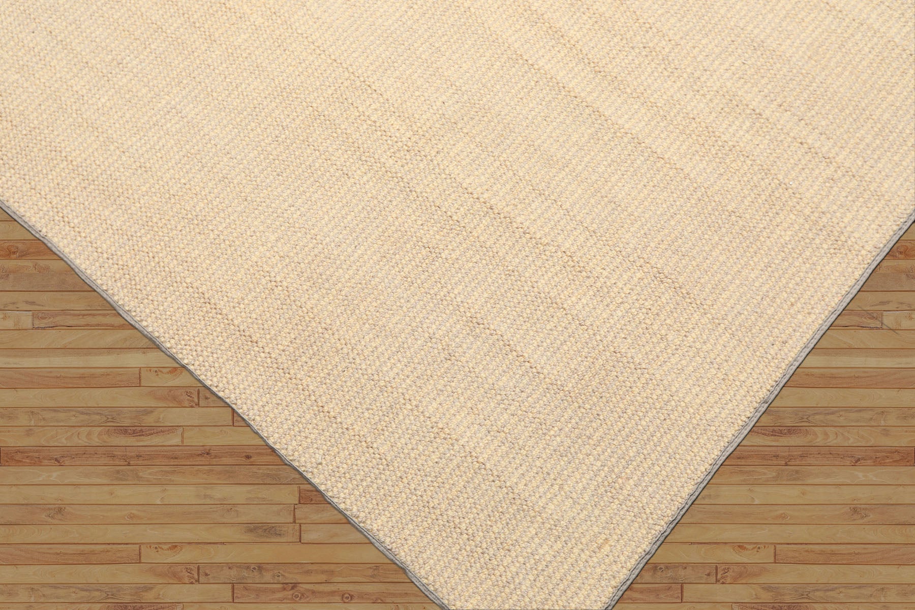 Multi Size Ivory Gray Color Hand Loomed Berber Wool Contemporary Oriental Rug