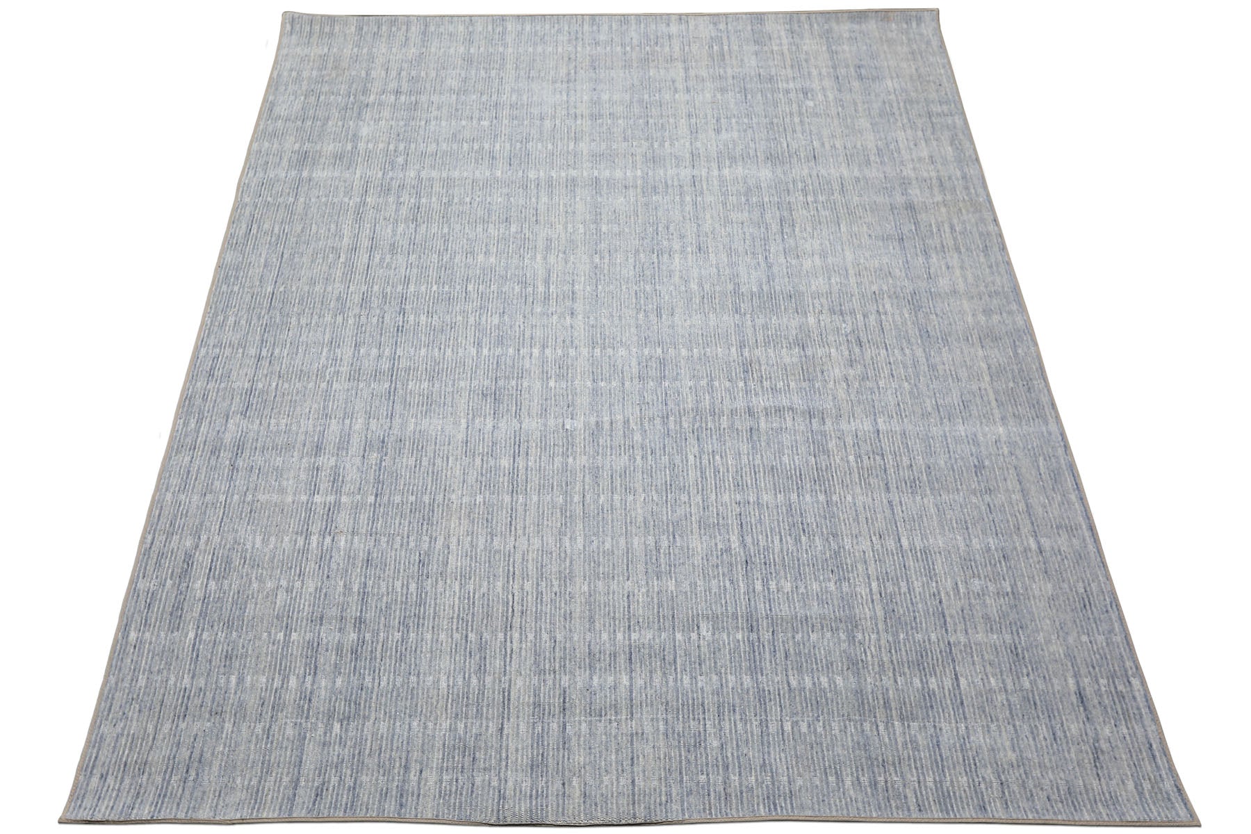 Multi Size Slate Blue Color Hand Loomed  Wool Contemporary Oriental Rug