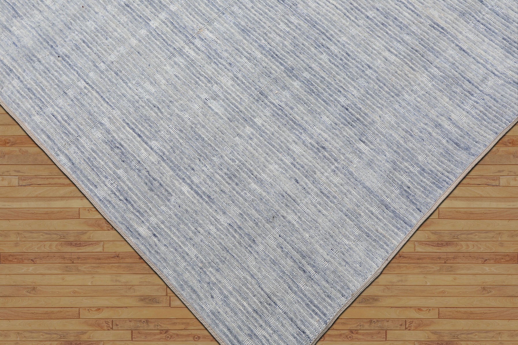 Multi Size Slate Blue Color Hand Loomed  Wool Contemporary Oriental Rug