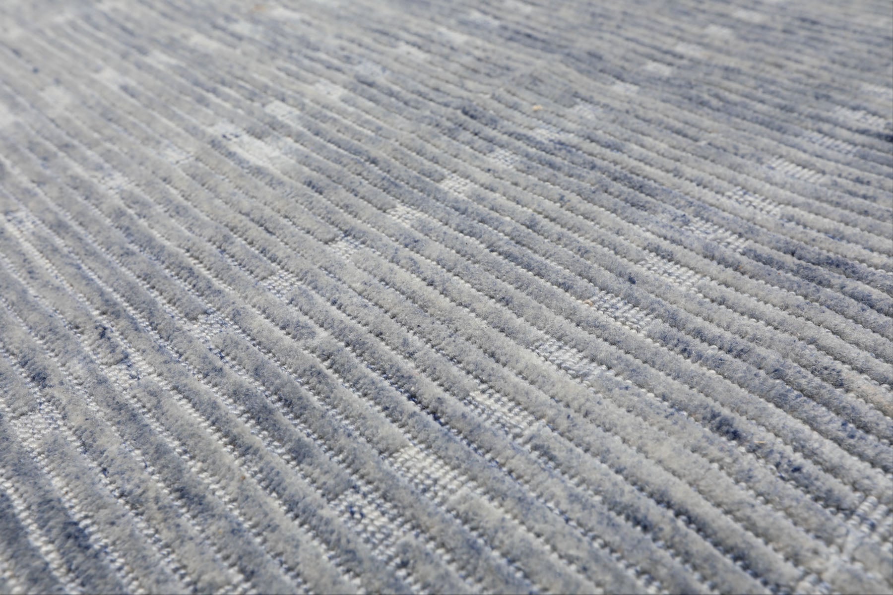 Multi Size Slate Blue Color Hand Loomed  Wool Contemporary Oriental Rug