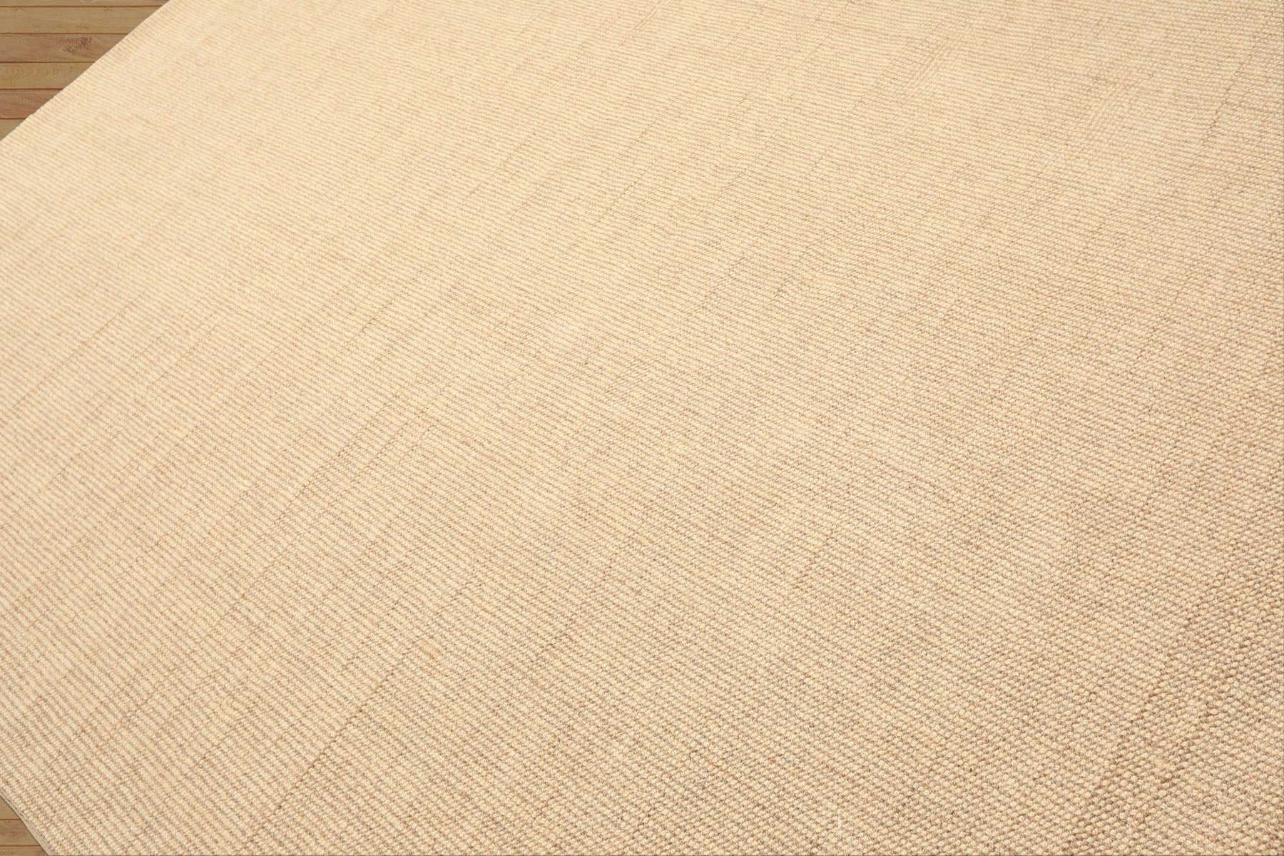 Multi Size Beige Tan Color Hand Loomed Berber Wool Contemporary Oriental Rug
