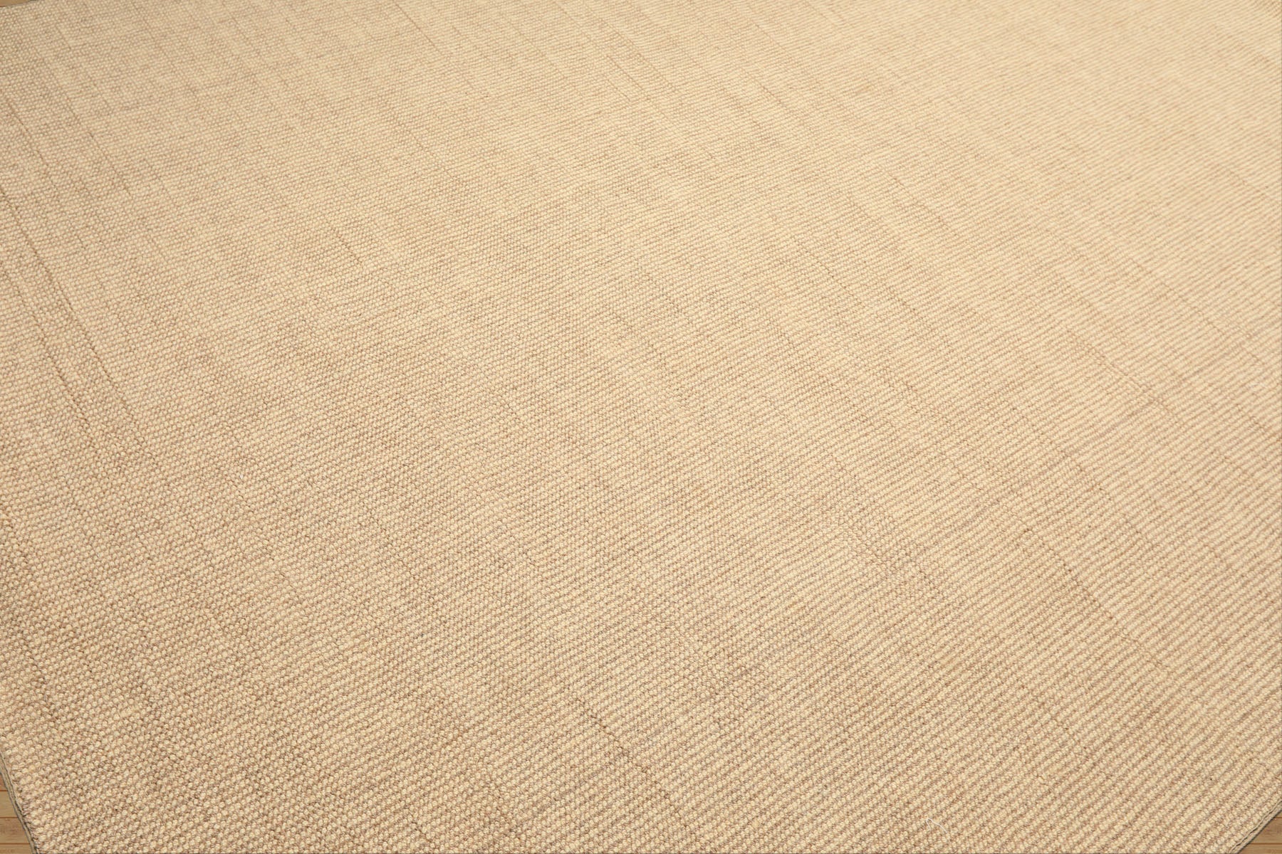 Multi Size Beige Tan Color Hand Loomed Berber Wool Contemporary Oriental Rug