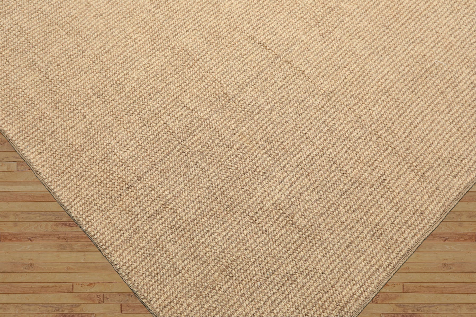 Multi Size Beige Tan Color Hand Loomed Berber Wool Contemporary Oriental Rug