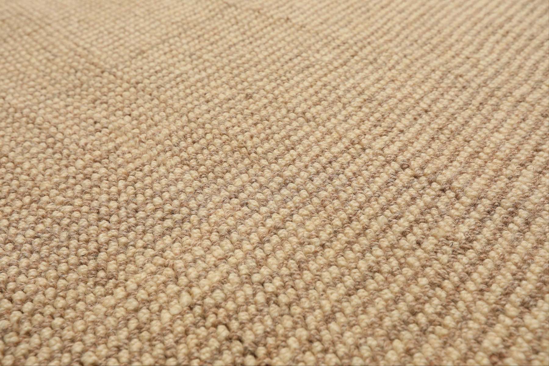 Multi Size Beige Tan Color Hand Loomed Berber Wool Contemporary Oriental Rug