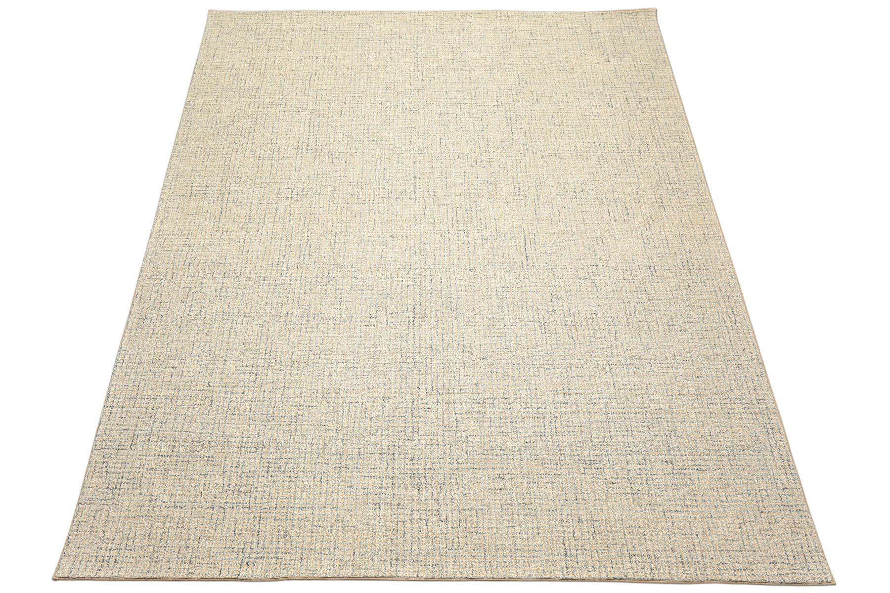 Multi Size Ivory Beige Blue Color Hand Loomed  Wool Contemporary Oriental Rug