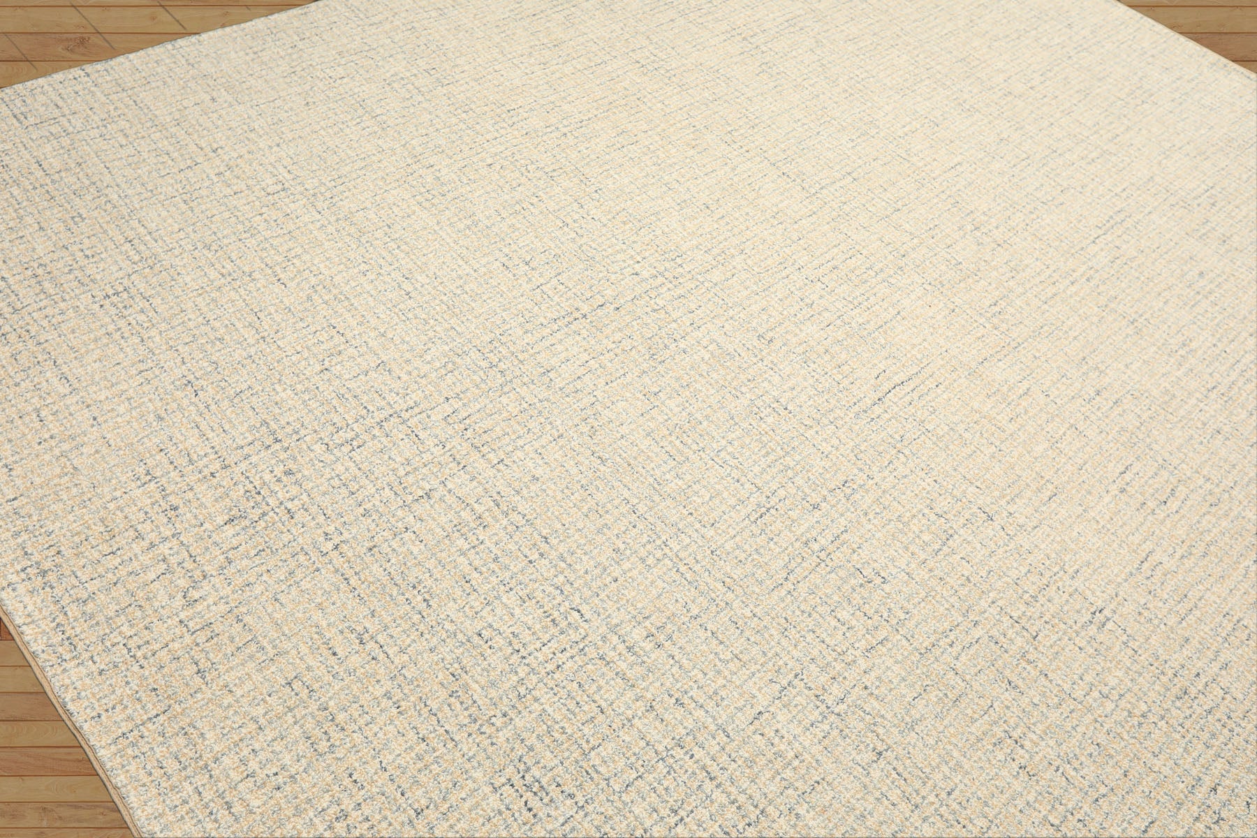 Multi Size Ivory Beige Blue Color Hand Loomed  Wool Contemporary Oriental Rug