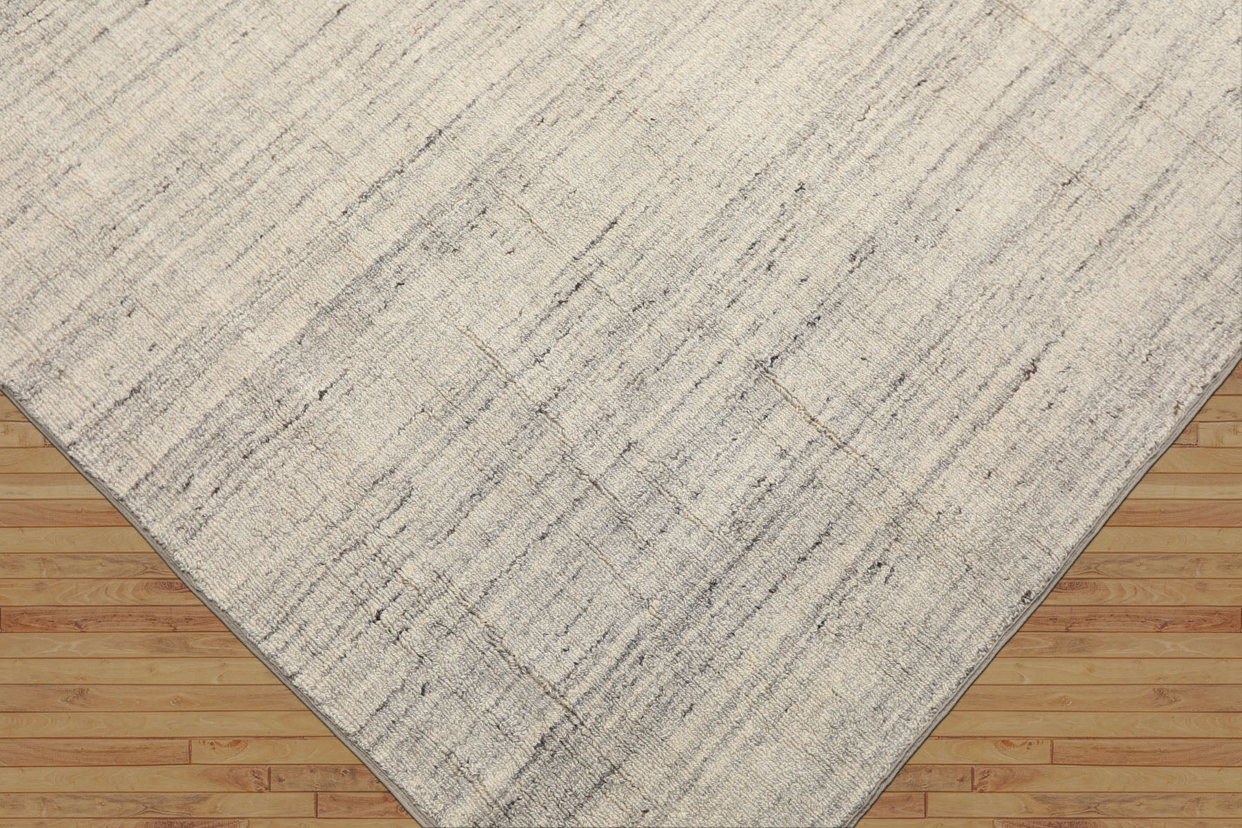 Multi Size Ivory Gray Color Hand Loomed  Wool Contemporary Oriental Rug