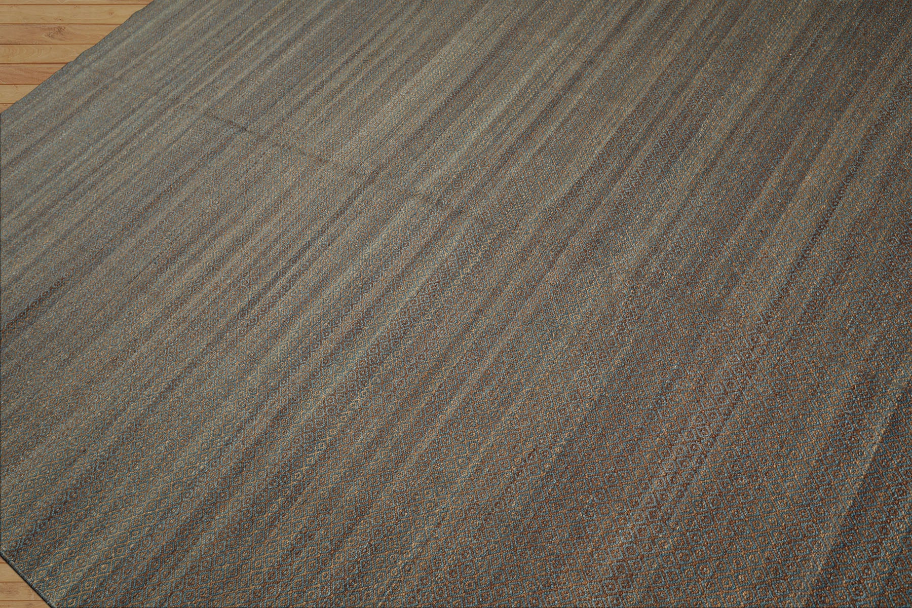 8x10 Teal, Brown, Color Hand Woven Kilim Wool Modern & Contemporary Oriental Rug