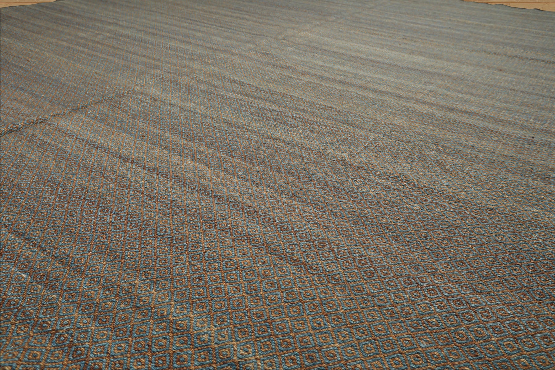 8x10 Teal, Brown, Color Hand Woven Kilim Wool Modern & Contemporary Oriental Rug