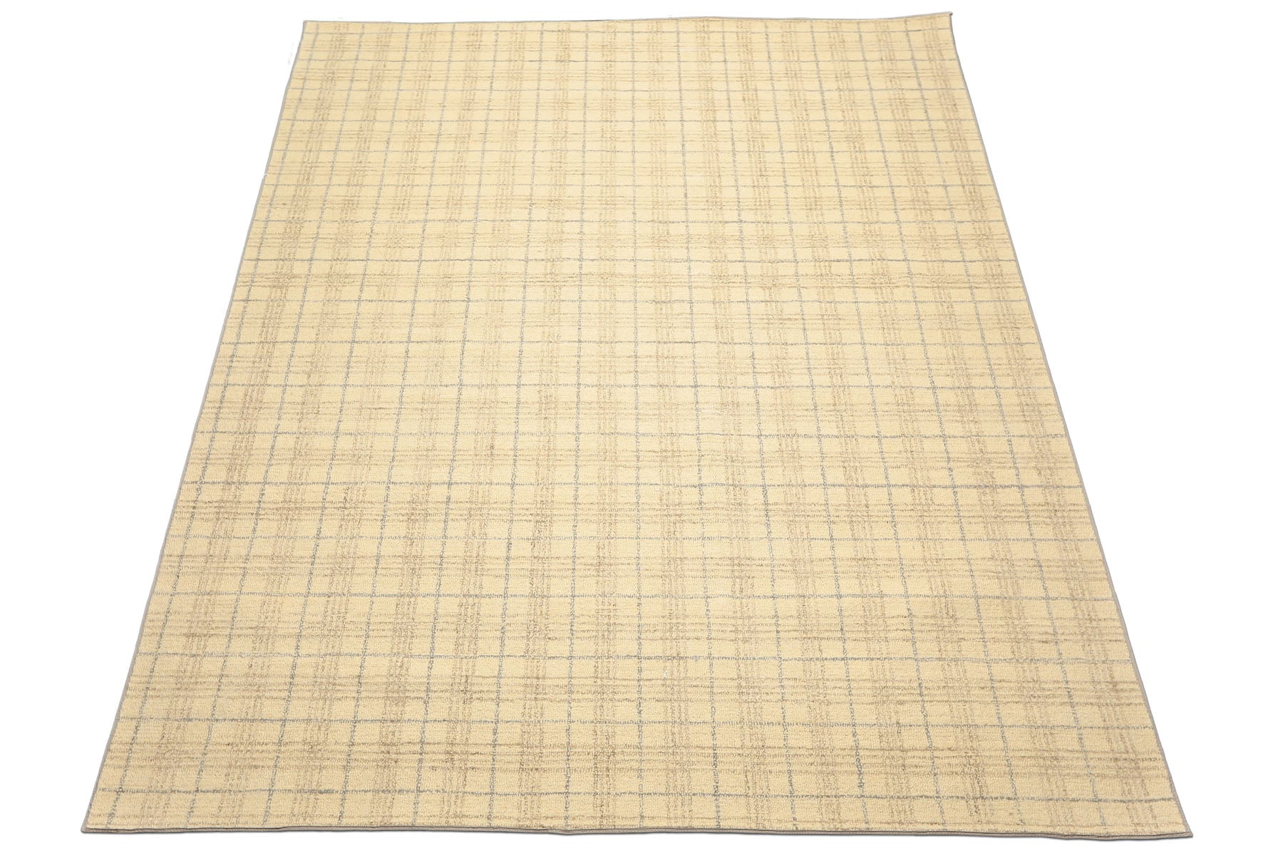 Multi Size Ivory Beige Slate Color Hand Loomed  Wool Contemporary Oriental Rug