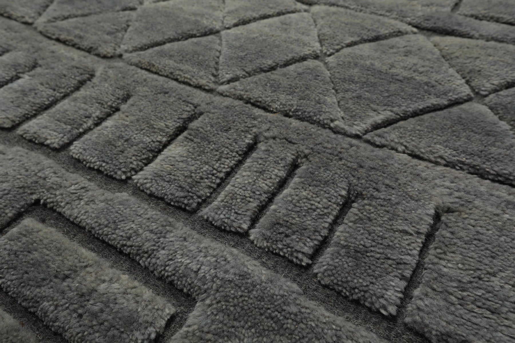 8x10 Tone on Tone Gray, , Color Hand Knotted Tibetan Wool Modern & Contemporary Oriental Rug