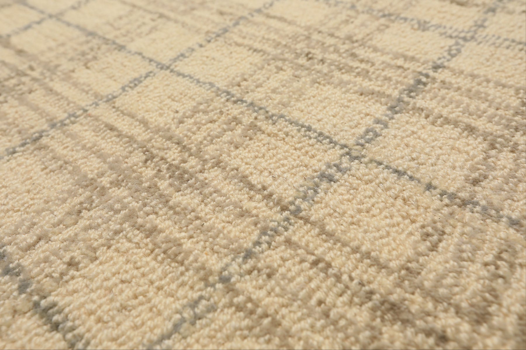 Multi Size Ivory Beige Slate Color Hand Loomed  Wool Contemporary Oriental Rug