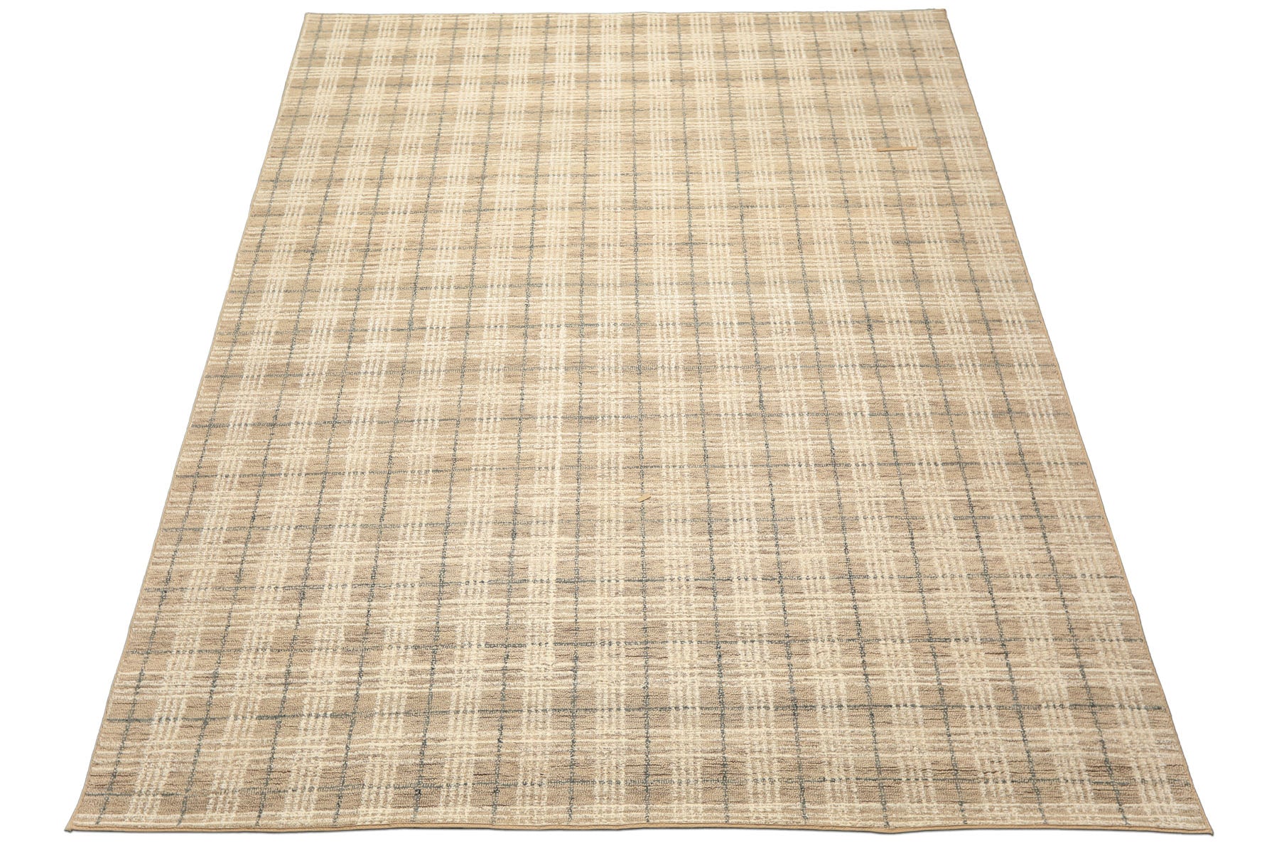 Multi Size Taupe Ivory Teal Color Hand Loomed  Wool Contemporary Oriental Rug