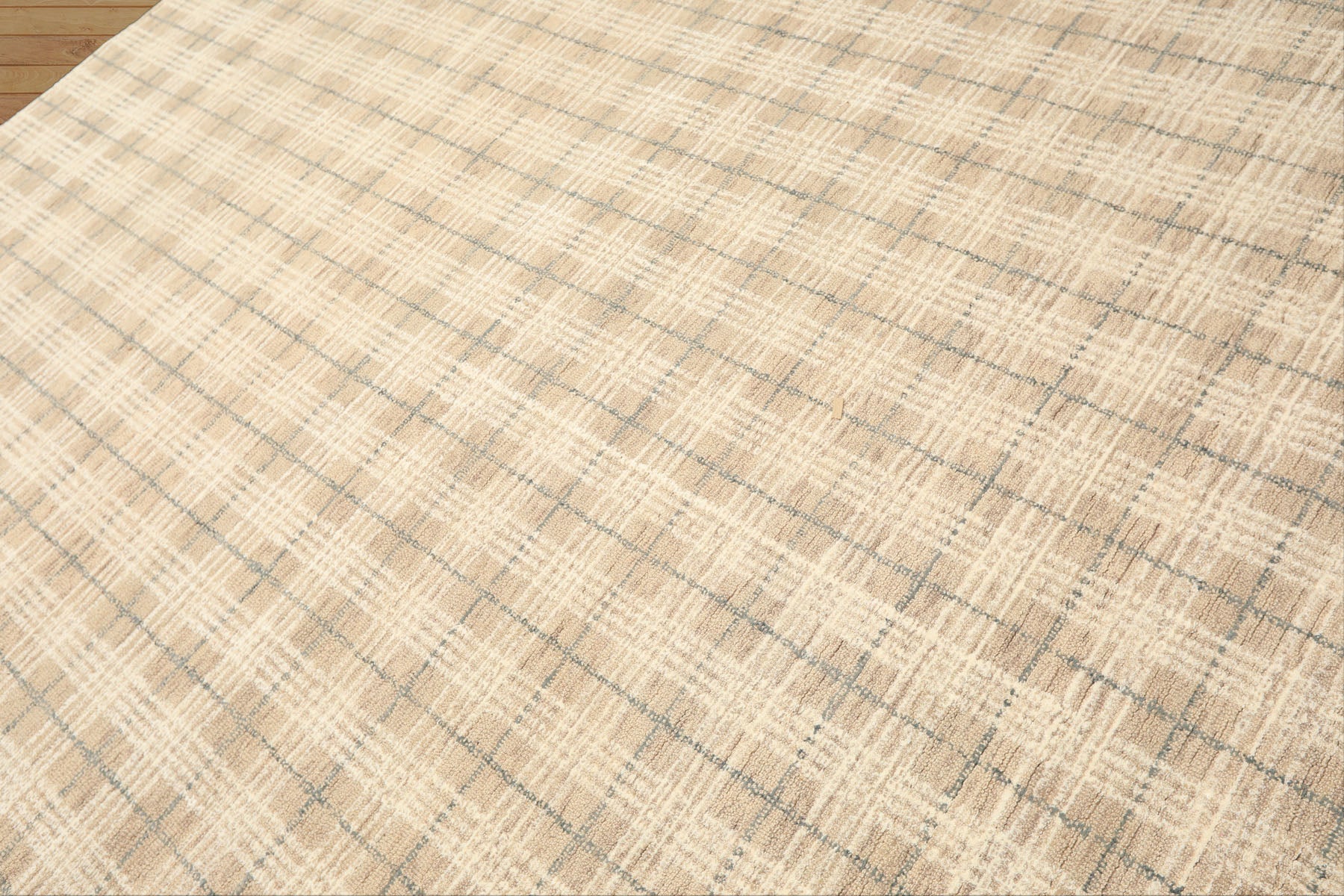 Multi Size Taupe Ivory Teal Color Hand Loomed  Wool Contemporary Oriental Rug