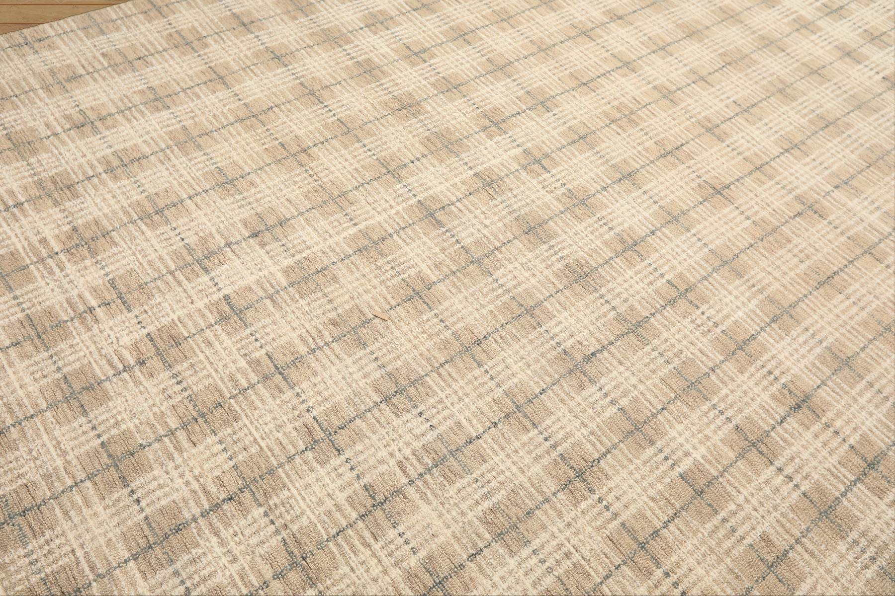 Multi Size Taupe Ivory Teal Color Hand Loomed  Wool Contemporary Oriental Rug
