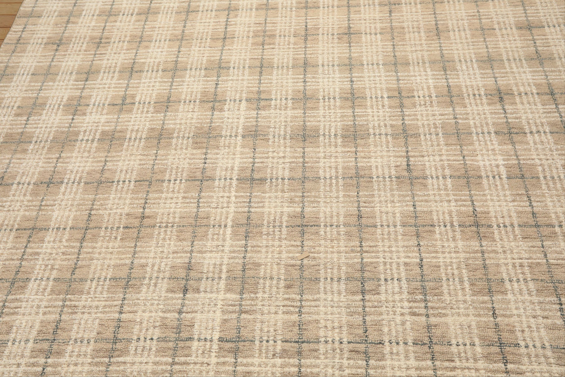 Multi Size Taupe Ivory Teal Color Hand Loomed  Wool Contemporary Oriental Rug