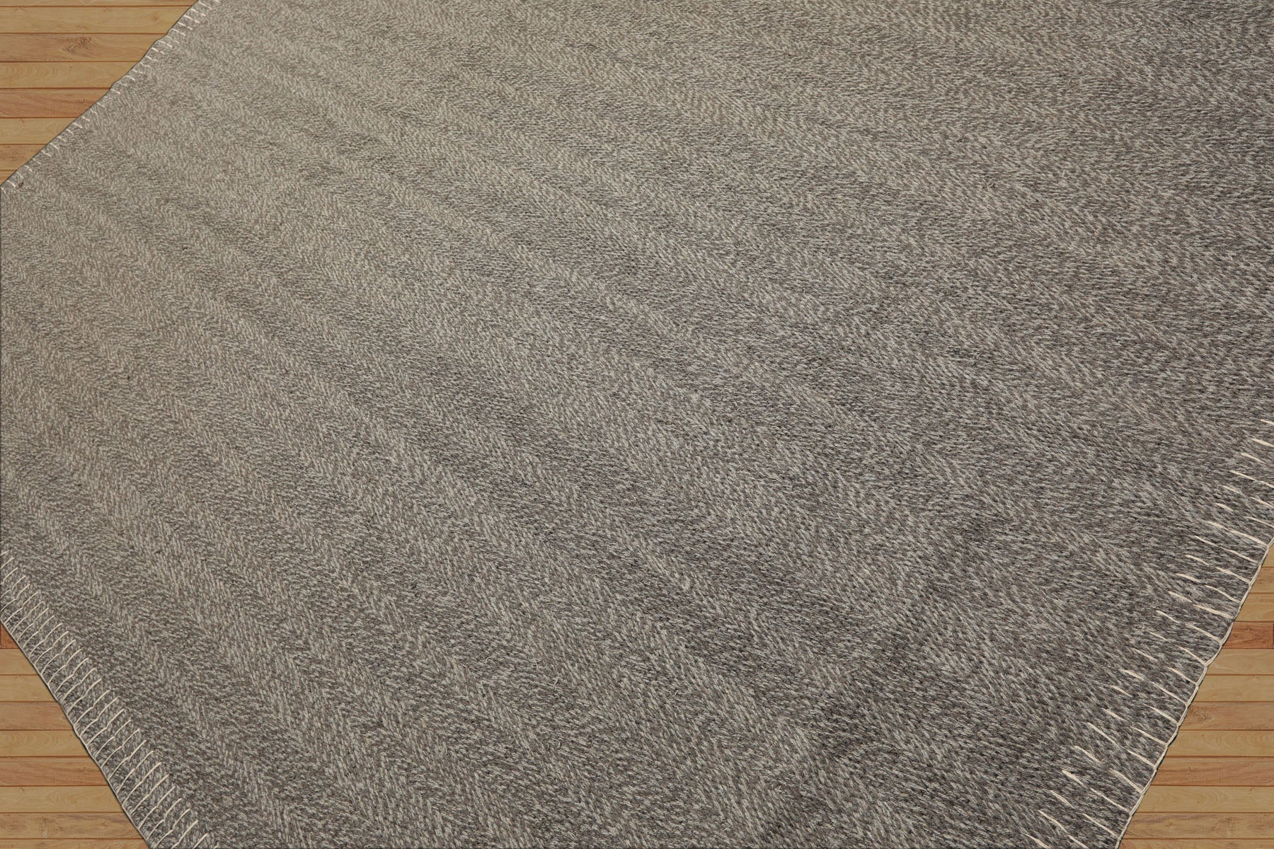 8x10 Taupe, Gray, Color Hand Woven Flatweave Wool Modern & Contemporary Oriental Rug