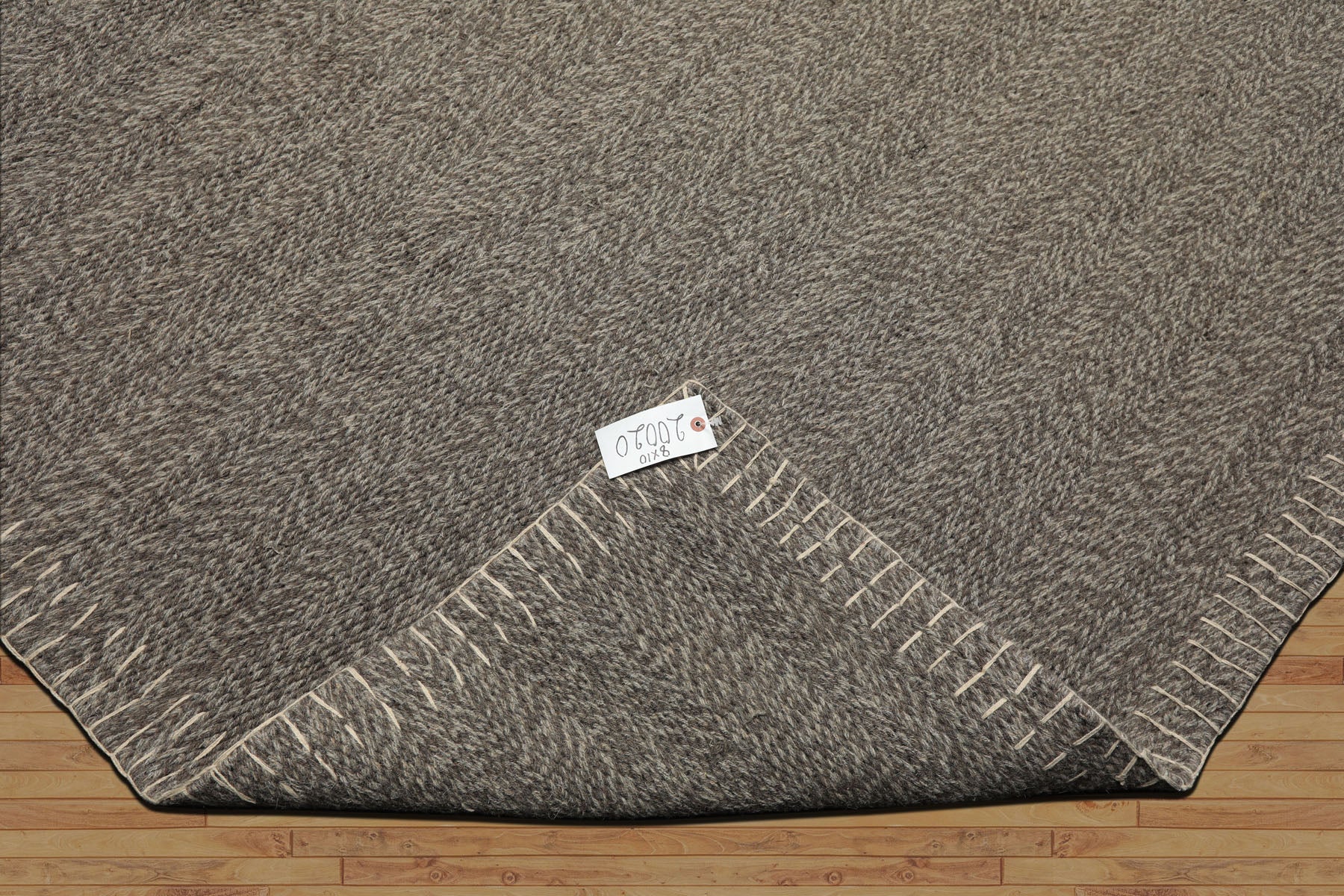 8x10 Taupe, Gray, Color Hand Woven Flatweave Wool Modern & Contemporary Oriental Rug