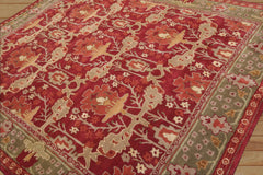 Multi Color Multi Size Hand Tufted Hand Made 100% Wool William Morris Arts & Crafts Oriental Area Rug Rusty Red,Sage Color