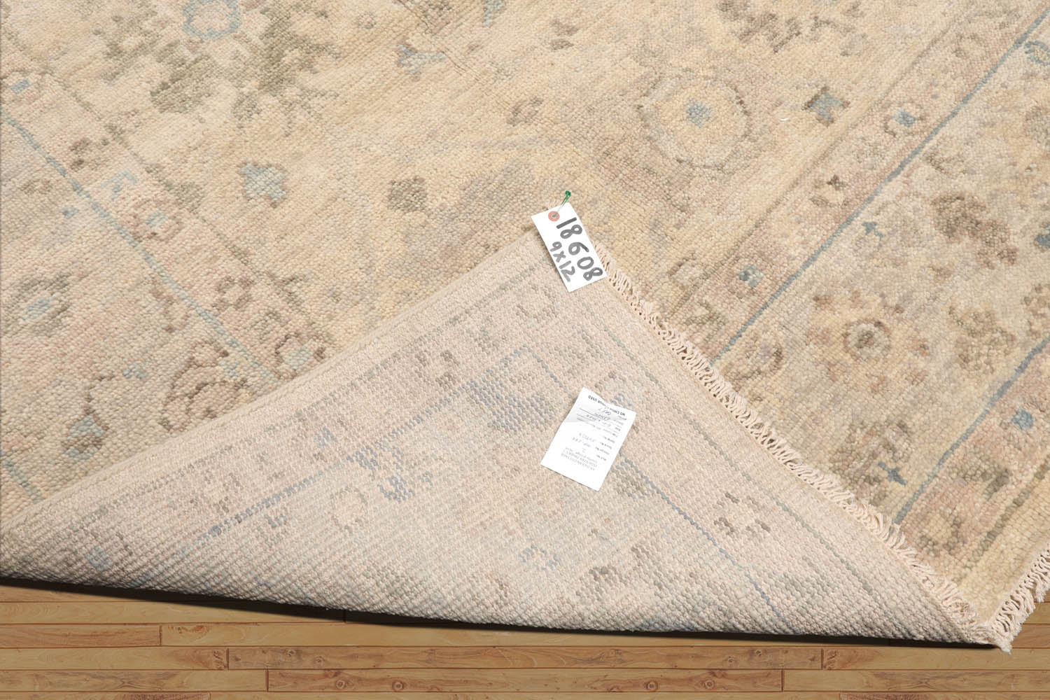 Wojciech Hand Knotted Oriental Area Rug LoomBloom Beige Oushak Wool 8'11''x11'10''