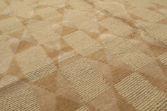 6x9 Moss, Beige, Tan Color Hand Knotted Tibetan Wool Modern & Contemporary Oriental Rug