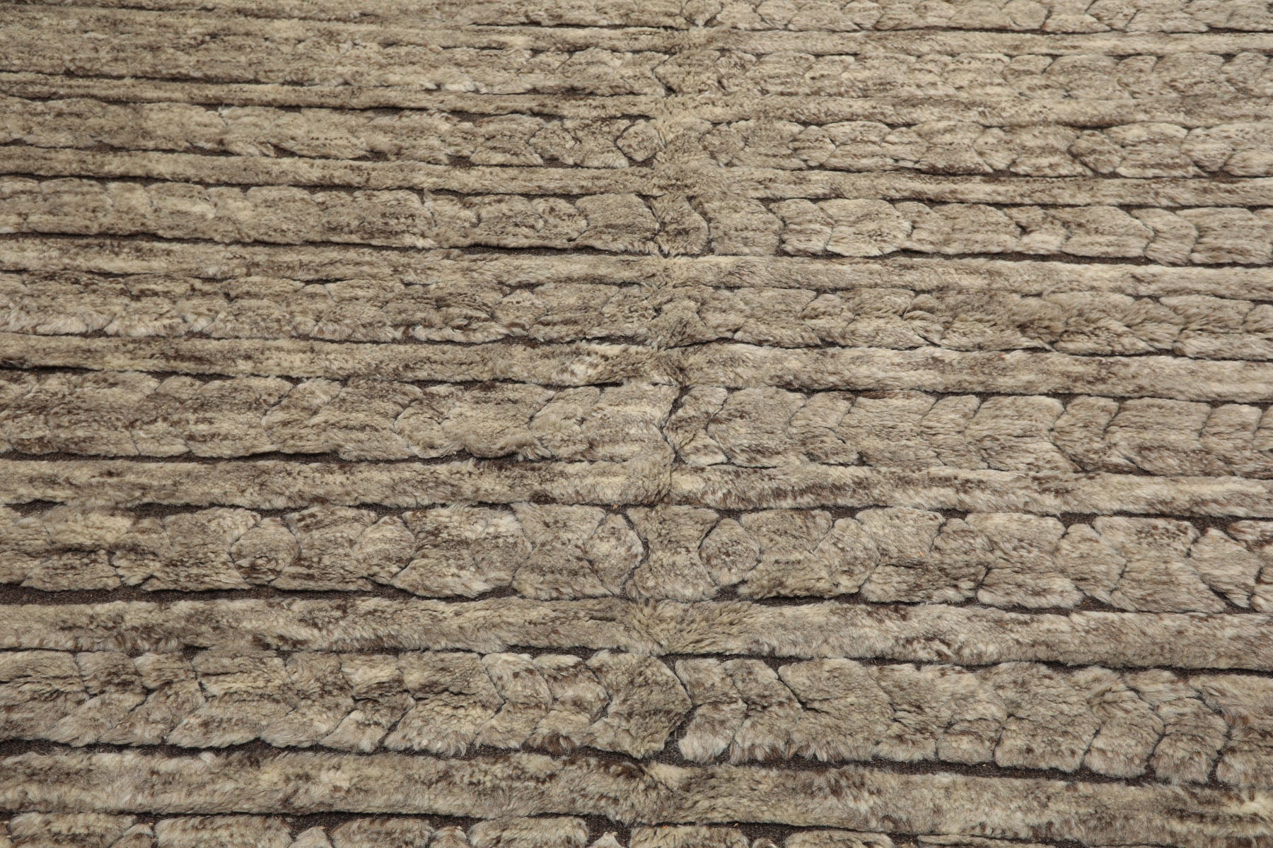 9x12 Beige, Brown, Color Hand Knotted Moroccan Wool Modern & Contemporary Oriental Rug