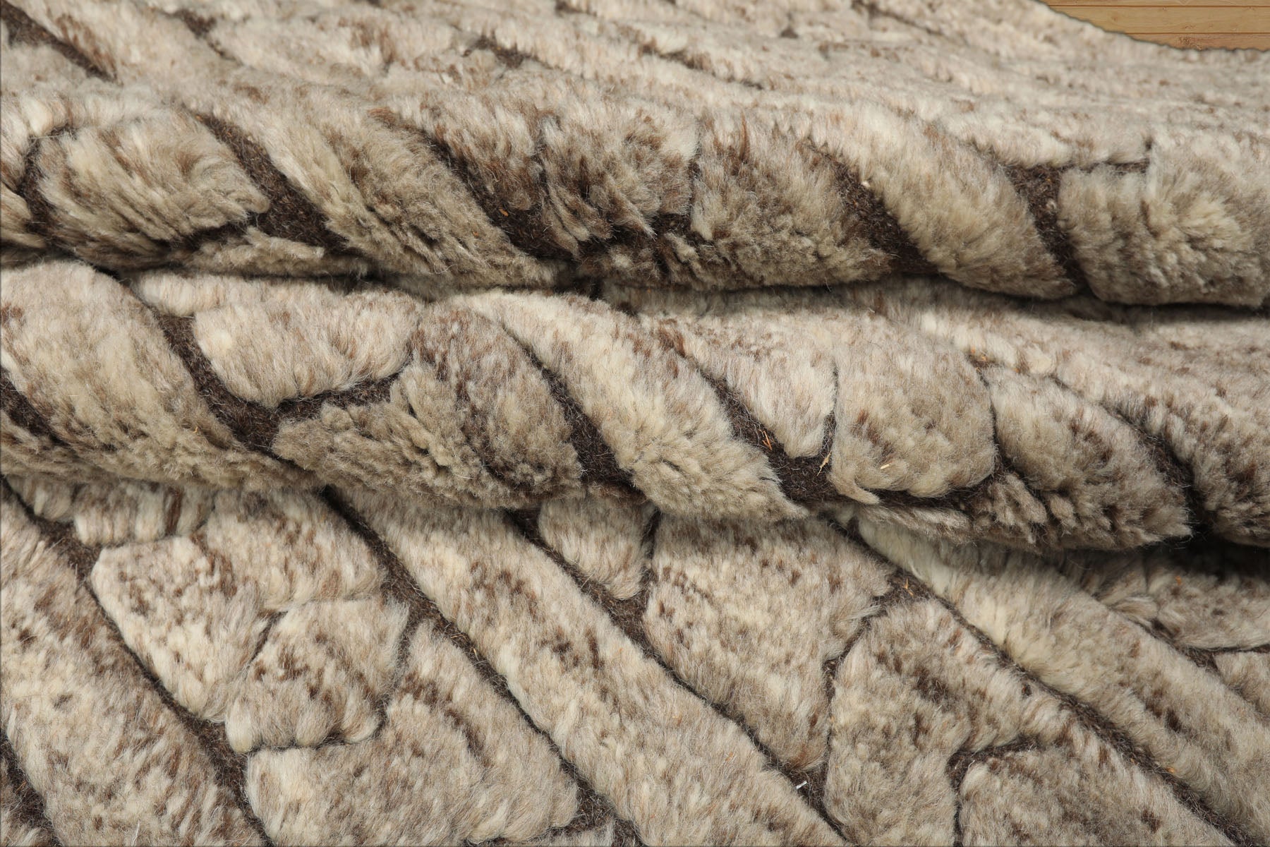 9x12 Beige, Brown, Color Hand Knotted Moroccan Wool Modern & Contemporary Oriental Rug